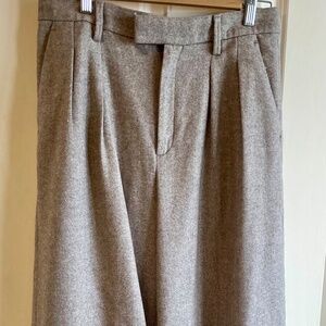Banana Republic Factory Herringbone Wool Wide Leg Pants